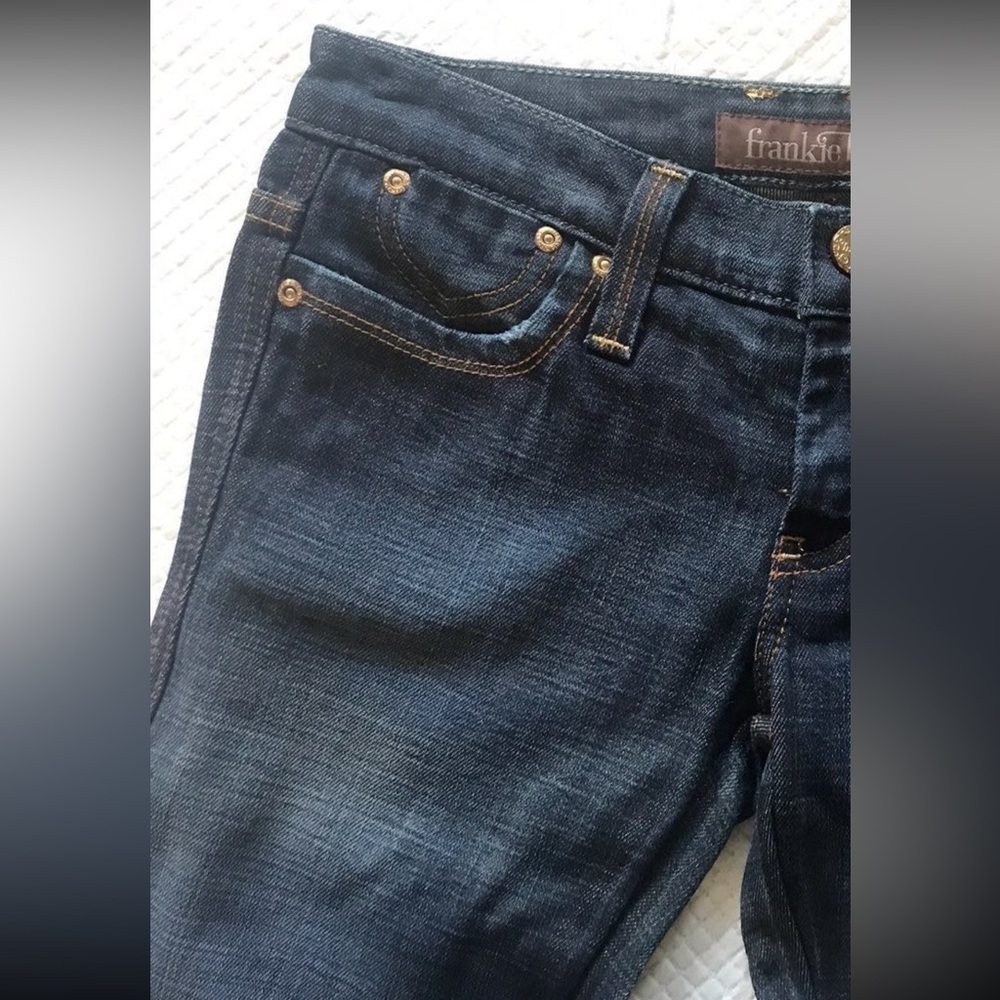 Nwot Frankieb Low Rise Gold F Slim Bootcut Jean - image 3
